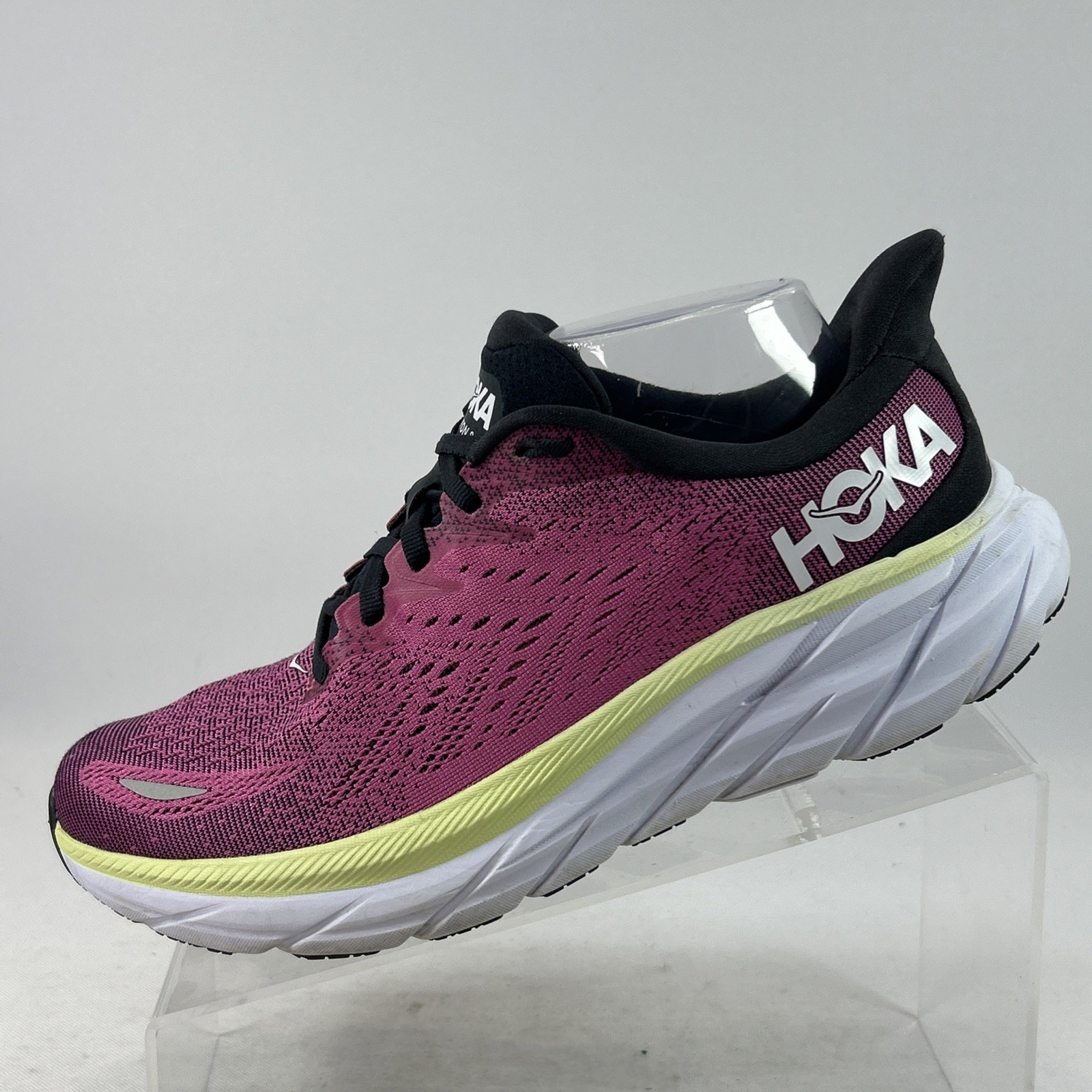 Hoka One One Clifton 8 Running Shoes Women’s Size 8.5B Ibis Rose Pink Sneakers