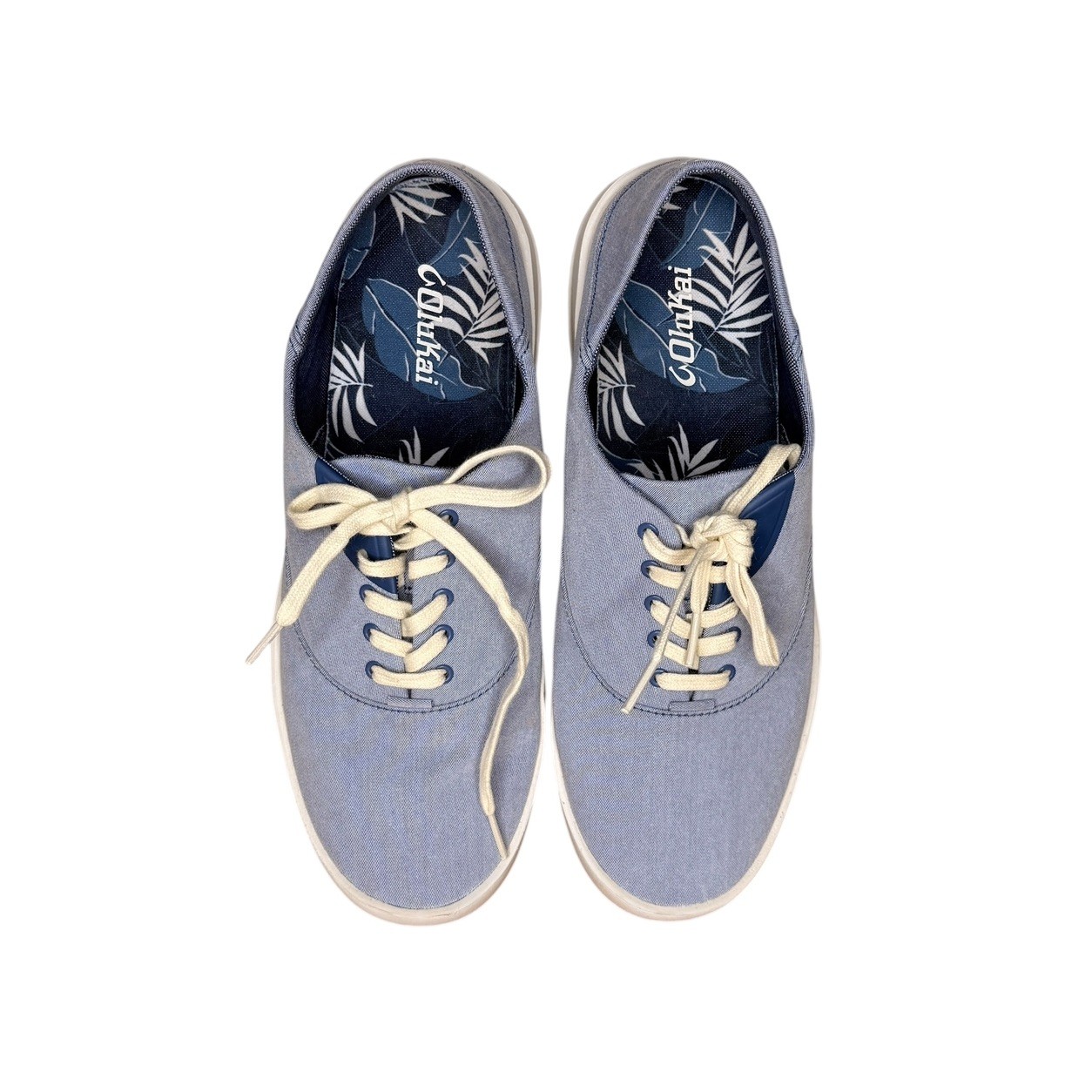 OluKai Tradewind Canvas Casual Sneakers Men’s Size 10 Chambray Blue Lace Up