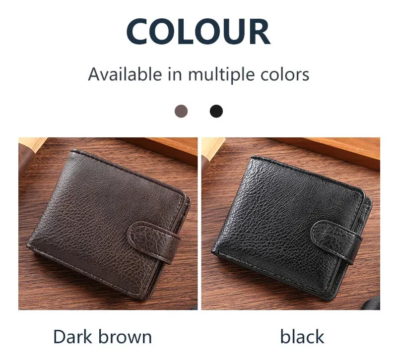 Vintage Wallet For Men Leather Short Hasp Man Wallets Casual Durable Coin Pouch