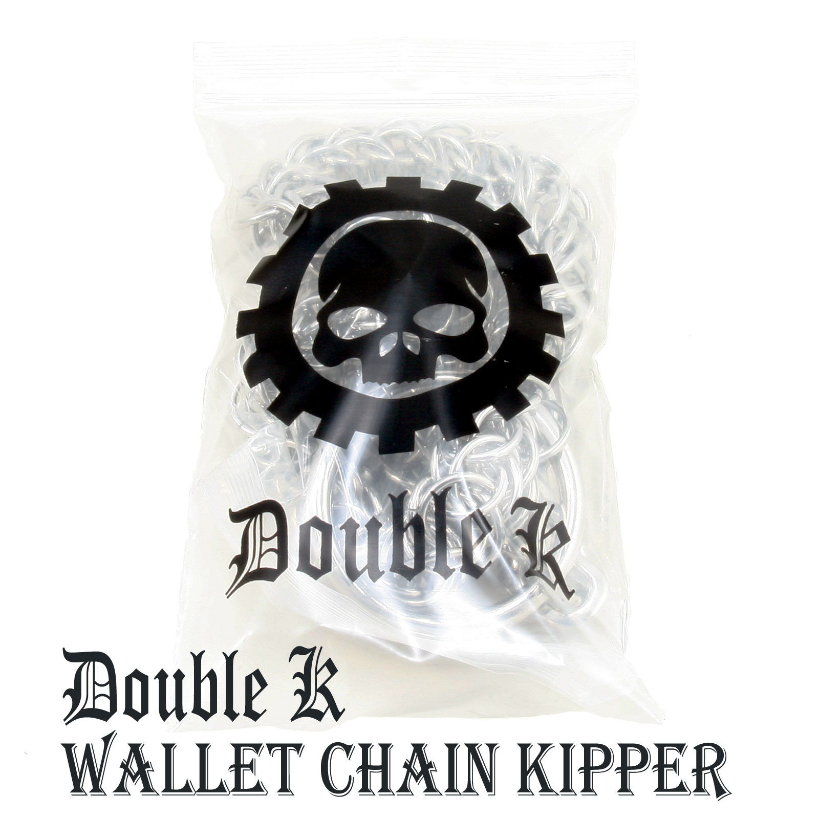 DK Skull Leather Biker Trucker Key Jean Wallet Chain (25″/4.8oz) Black SCS19