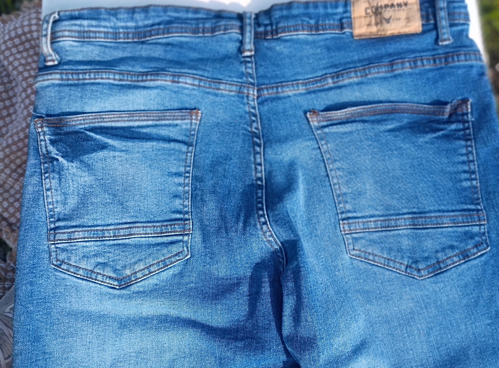 81 Company Mens Relaxed Denim Blue Jeans
