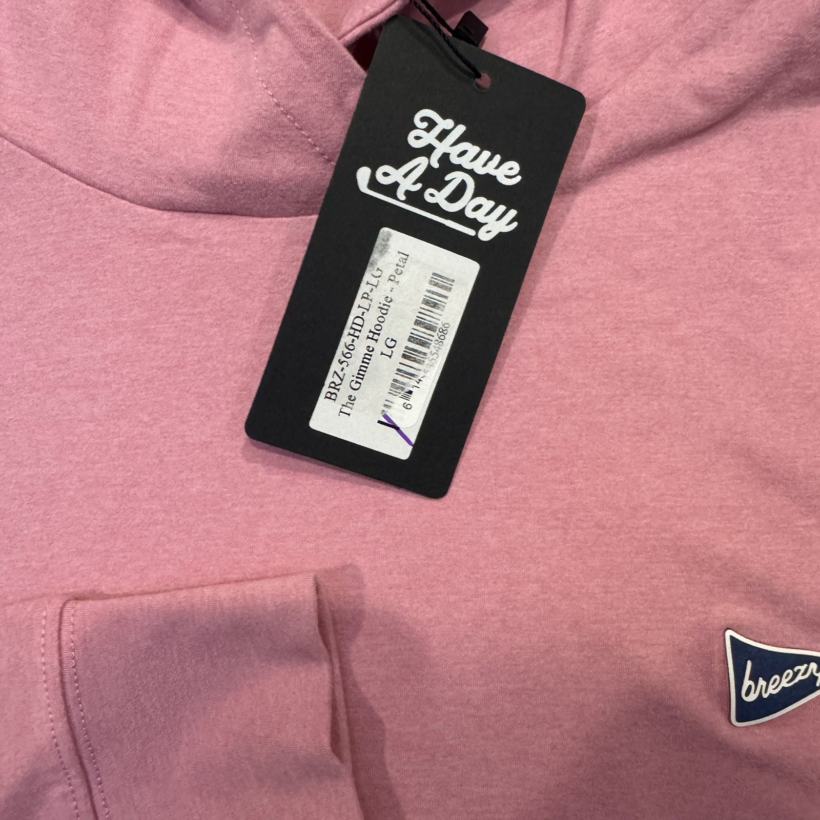 NWT Breezy Golf The Gimme Hoodie Petal Pink Men’s Sz L NEW