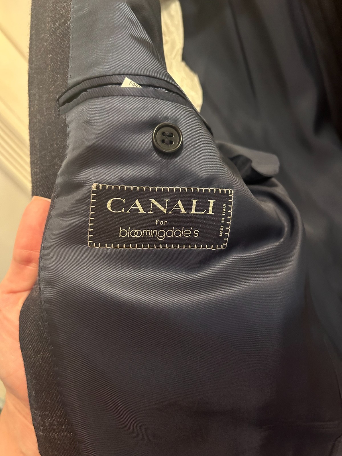 Men’s Canali 2 Button Sports Coat Size 40R in Blue Plaid