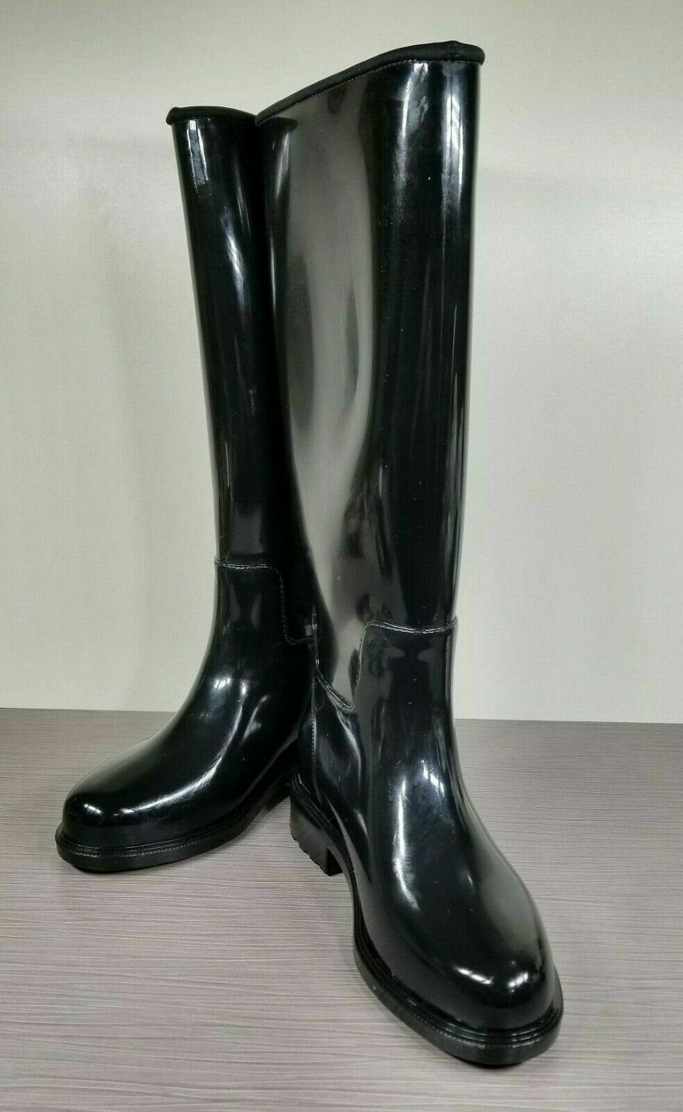 Melissa Fullness Rain Boot, Black Gloss, Like Hunter, Womens Various Sizes