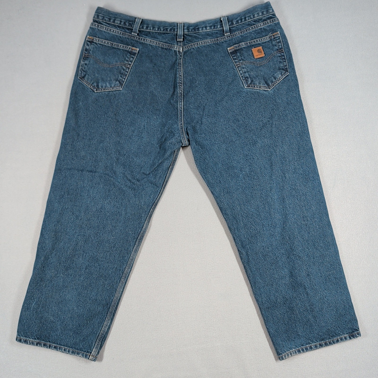 Carhartt Jeans Mens 48×28 Blue B460 DVB Relaxed Fit Workwear Denim Pants