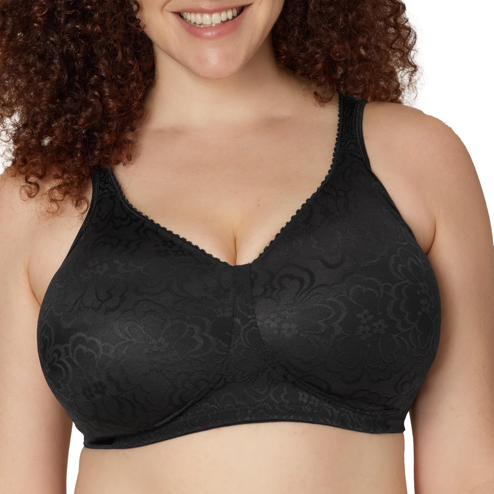 PLAYTEX Women’s 18-Hour Ultimate Lift Wireless Full Coverage Bra Black 36C