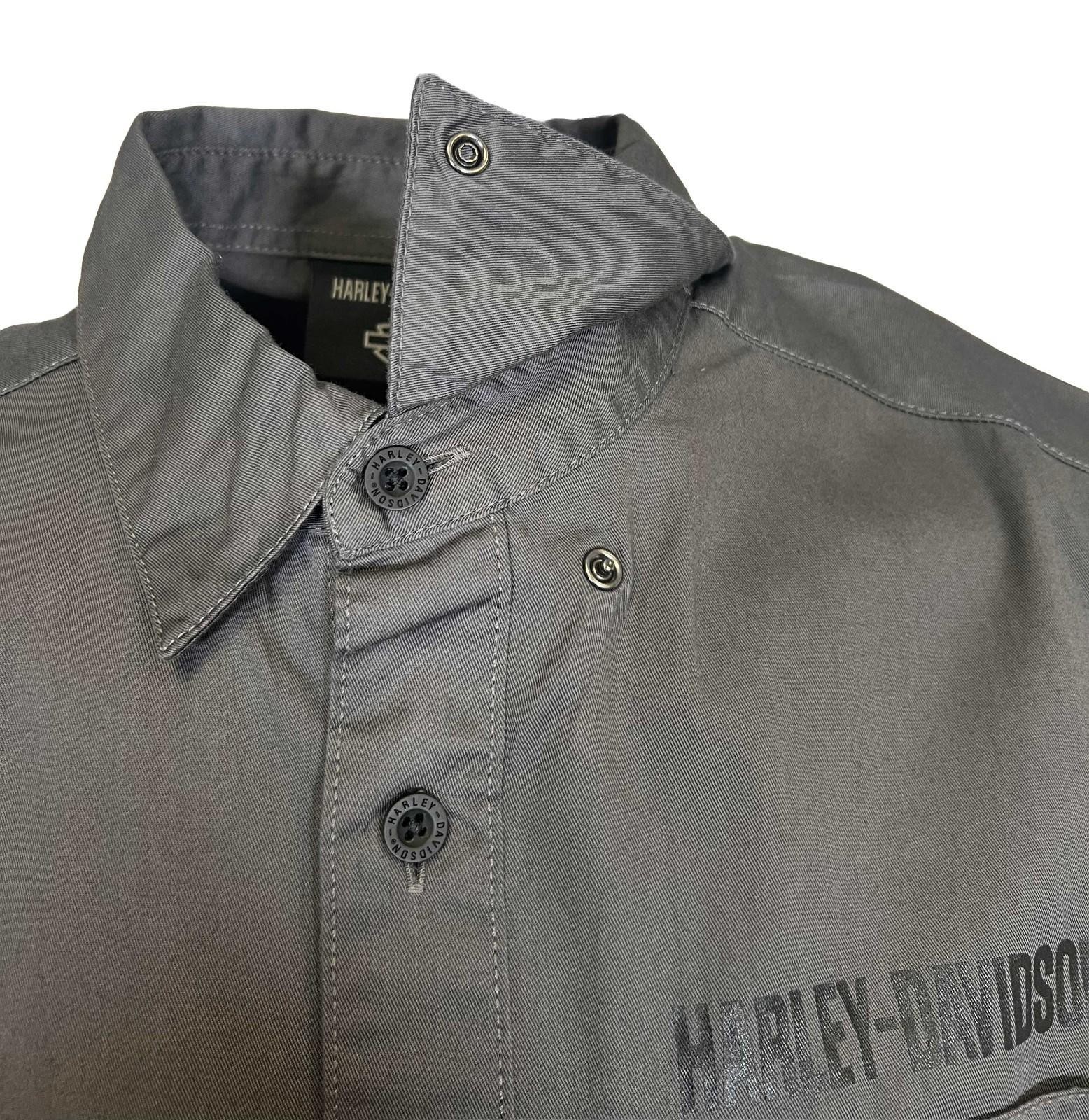 Harley-Davidson Men’s Dark Grey Vest Logo Patch Sleeveless Shirt (S68)