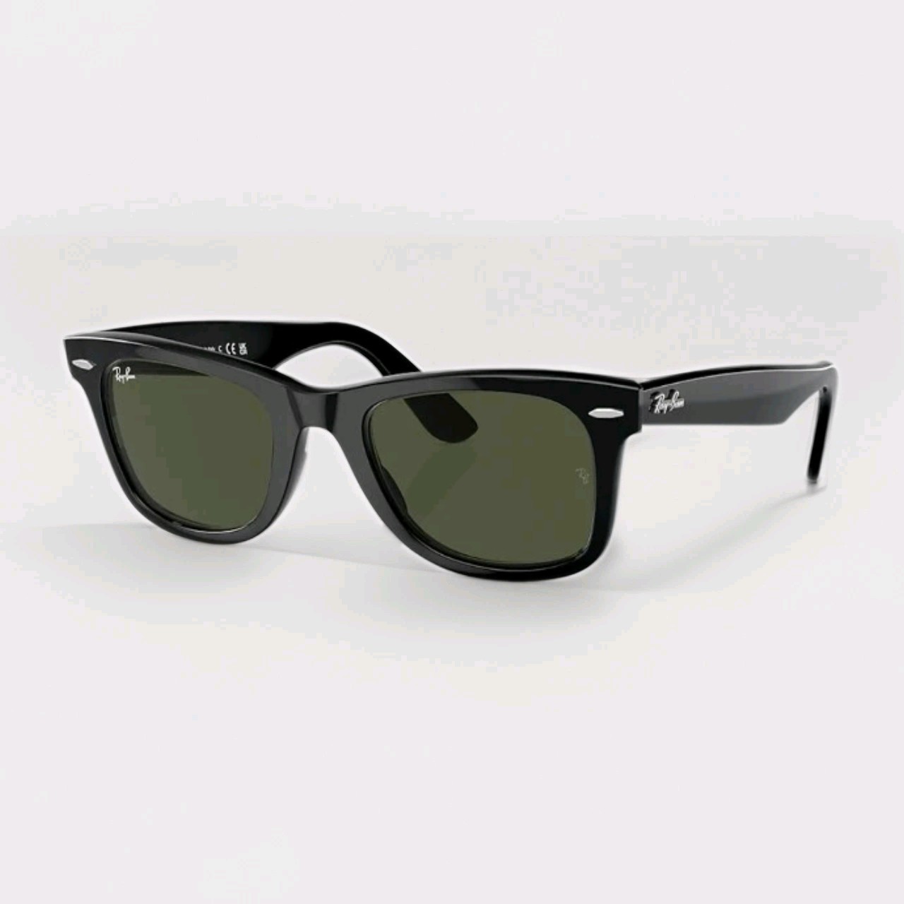 Ray-Ban RB2140 901 50-22 Wayfarer Green Lenses Unisex Classic Sunglasses – Black
