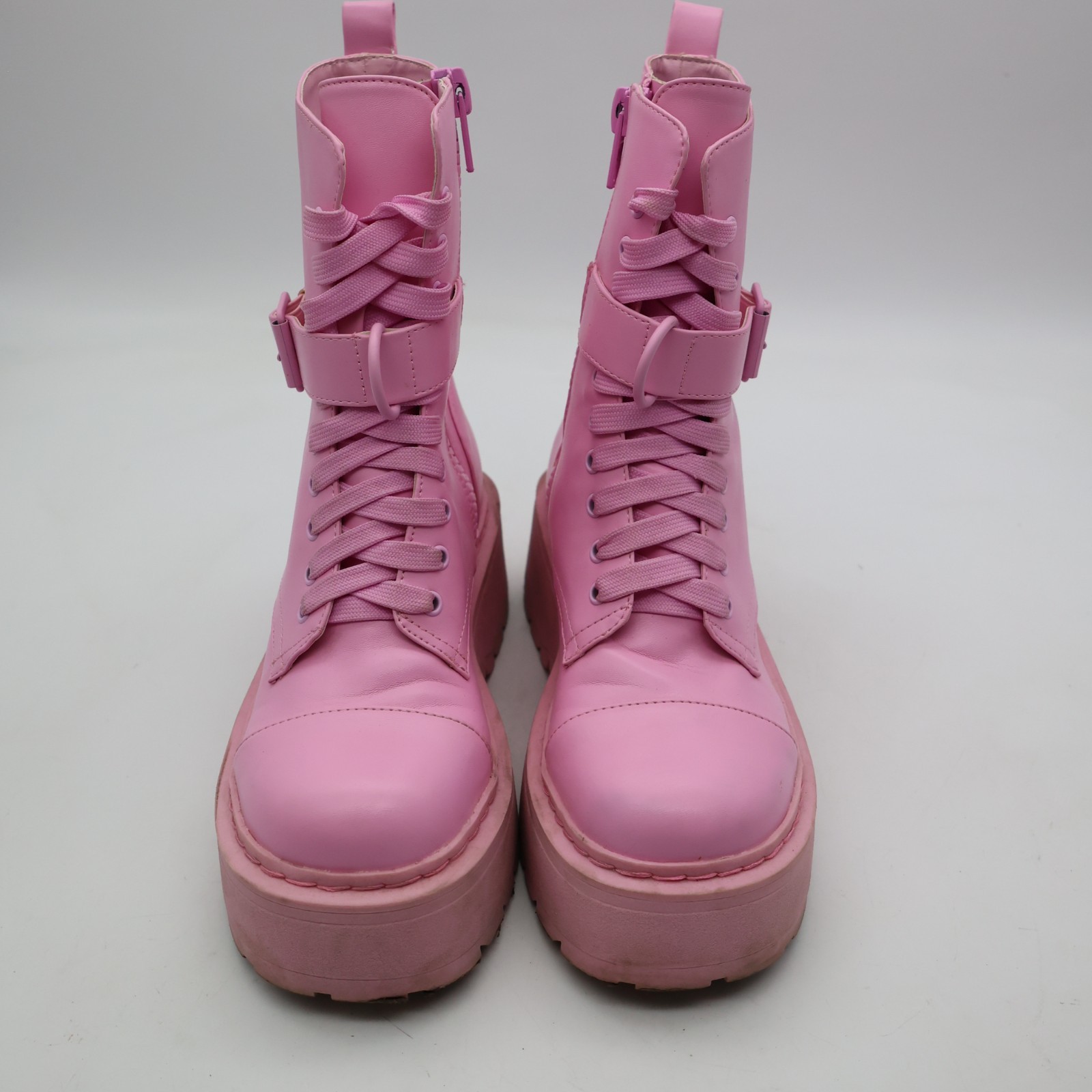 Current Mood Pink Synthetic Combat Boots Women’s Size 7 M High Top
