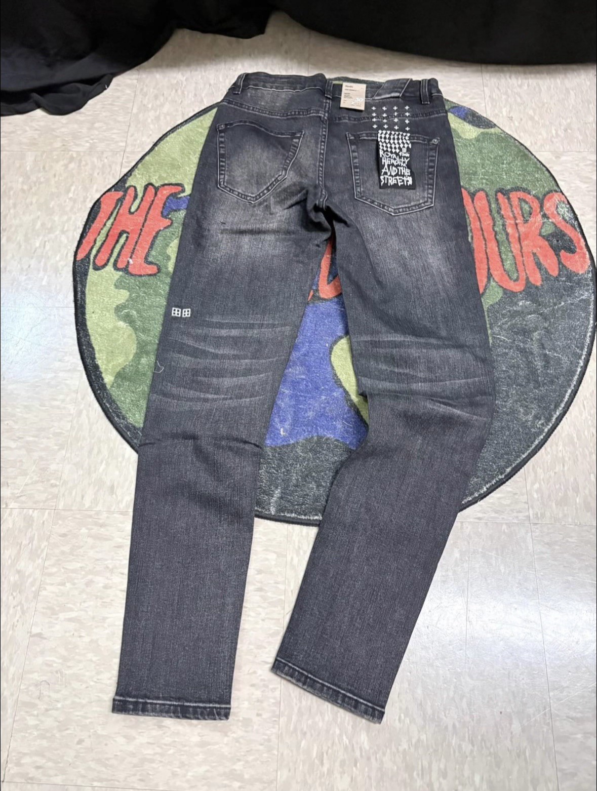 Ksubi Men’s Gray Dark Wash Skinny Slim Fit Denim Jeans New with Tags