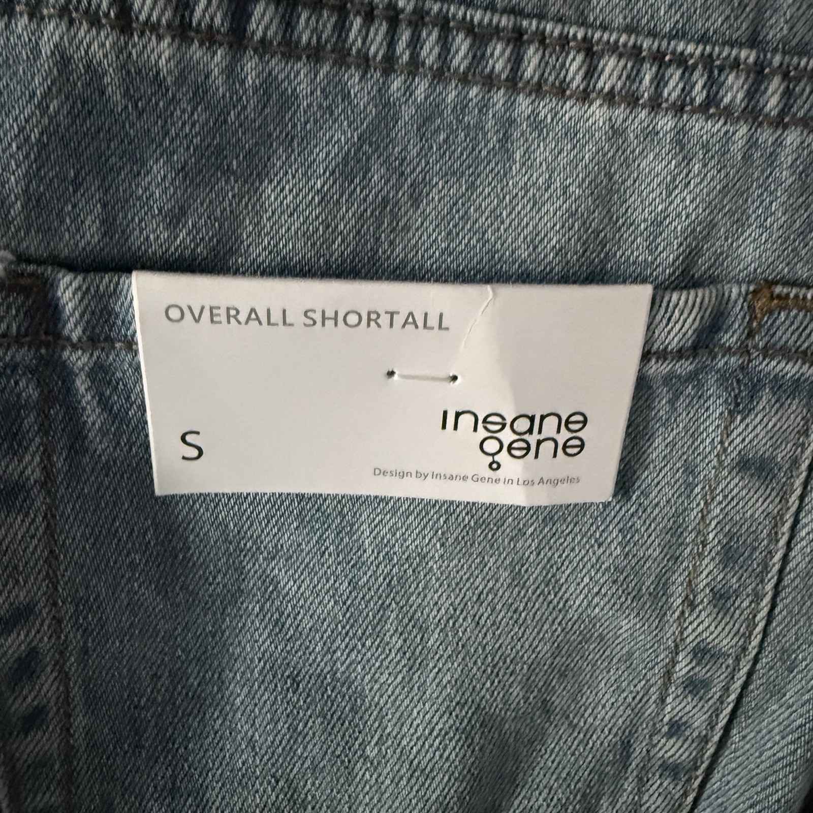 Insane Gene Women’s Blue Denim Overall Shortall Size S Sleeveless Buckle