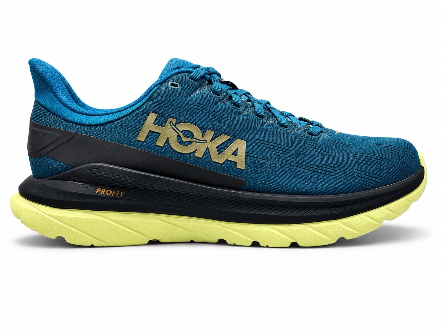 HOKA ONE ONE Mach 4 Men’s Size 10 Blue Coral Black Running Shoes Sneakers