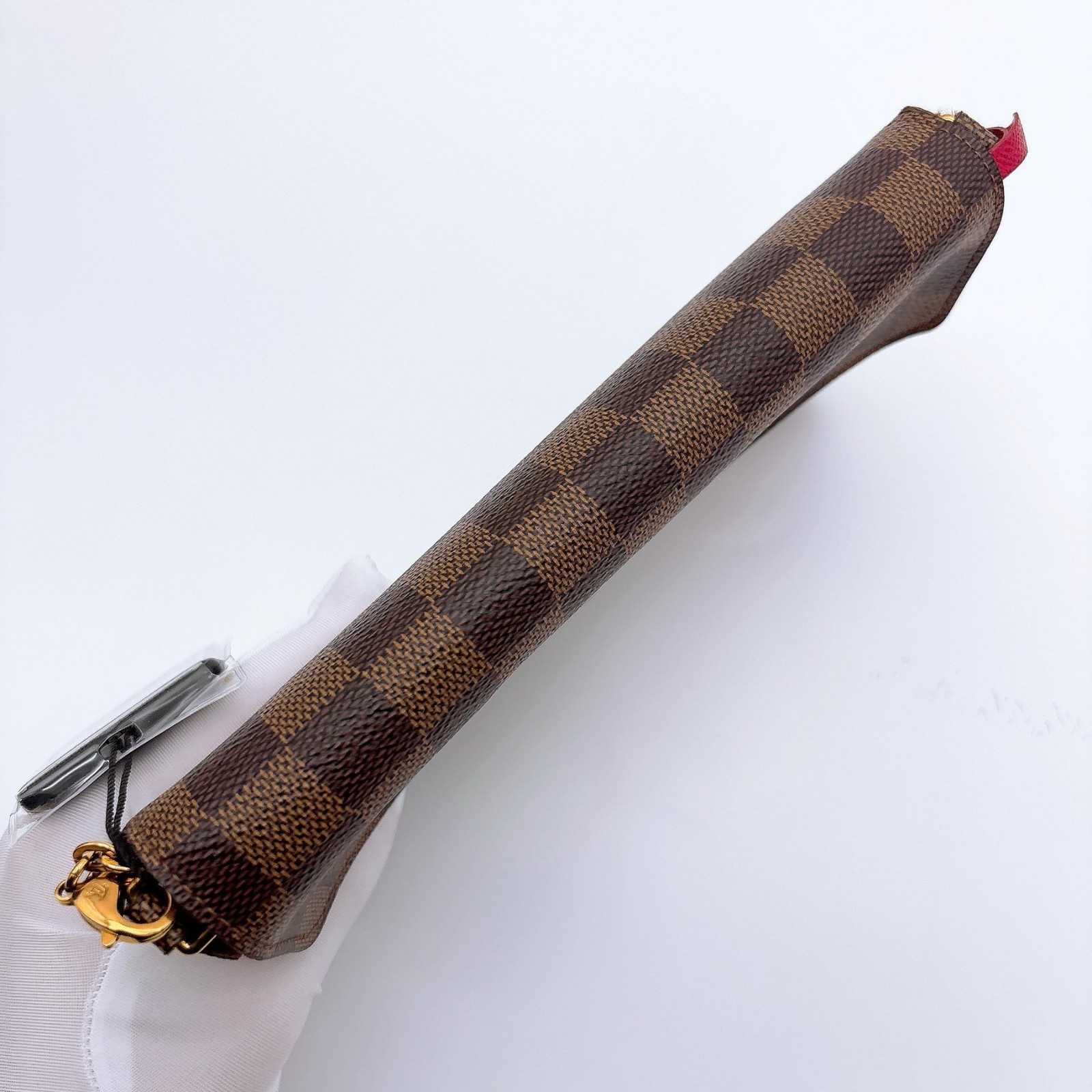 Louis Vuitton Felicie Damier Ebene Pochette Chain Crossbody Bag Clutch
