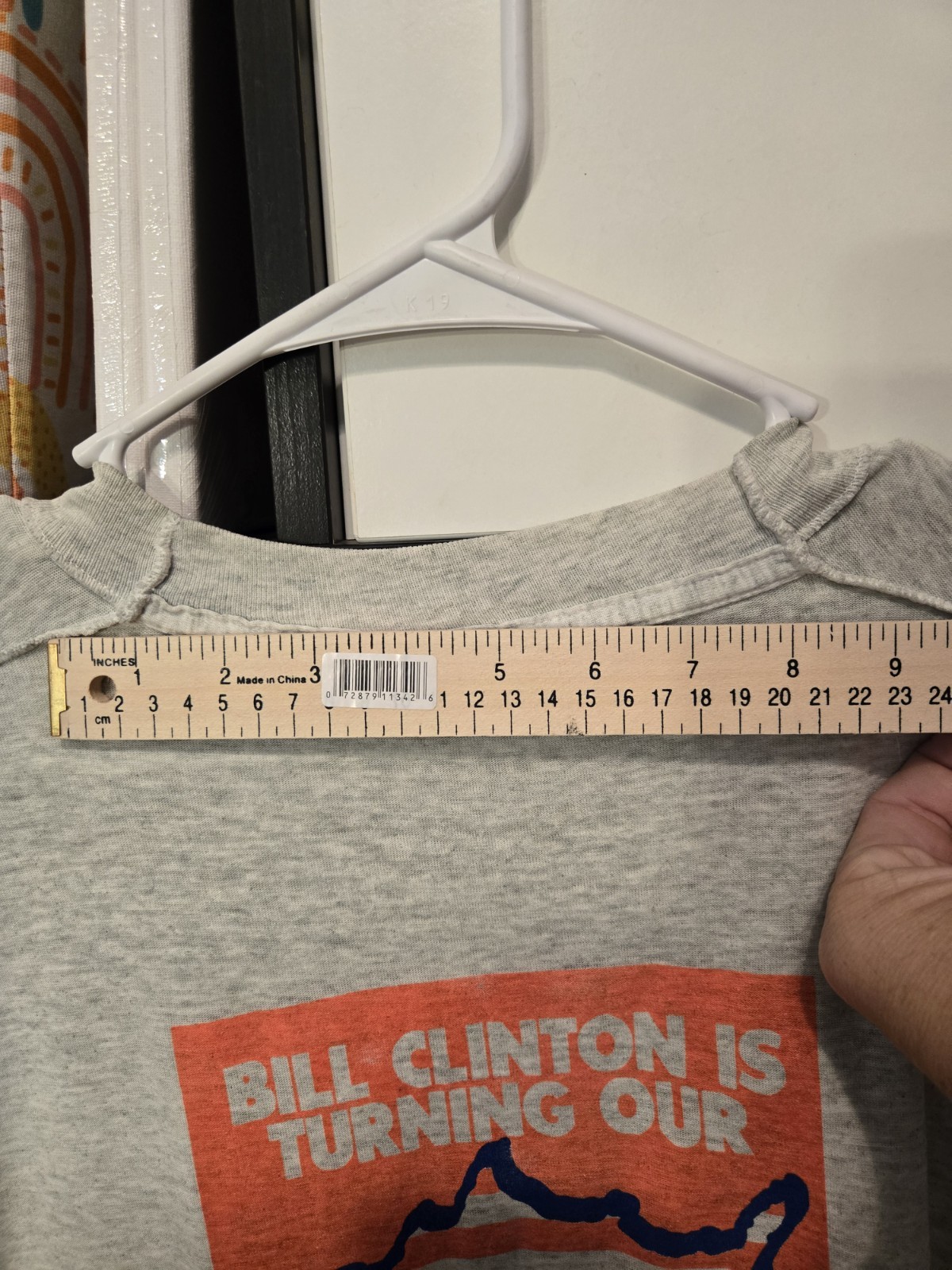 VTG 90s Bill Clinton Slick Willy World Upside Down Inside Out SS T Shirt Adult