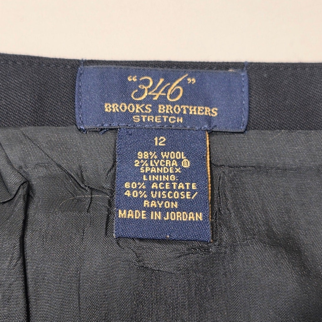 Brooks Brothers 346 black wool fully lined pencil skirt – 12 – career siren