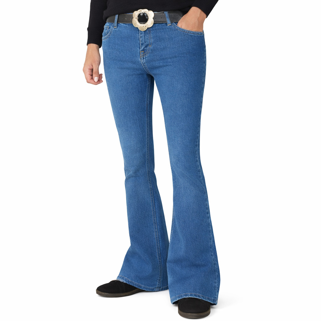 Men’s Bell Bottoms Flared Jeans- Retro Denim Flares – Classic 60s 70s Hippie