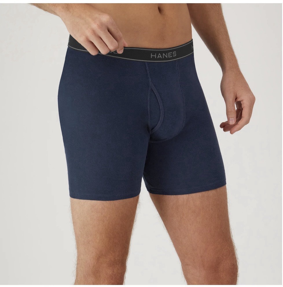 10-Pack HANES Men’s XL Boxer Briefs Tagless Comfort Flex Waistband Solid Colors