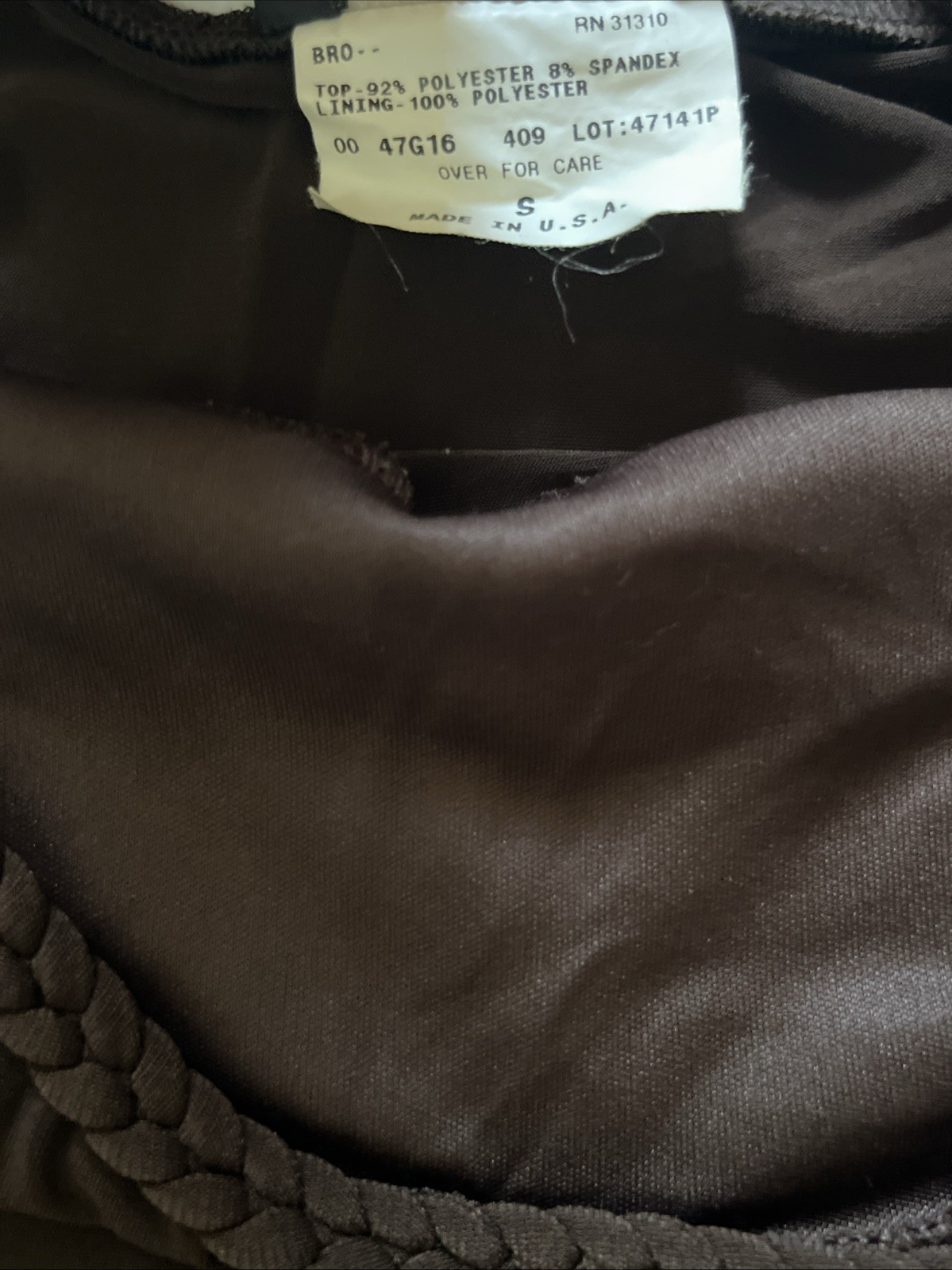 A. Buyer Women’s Tank Top Braided Straps Size Small Brown
