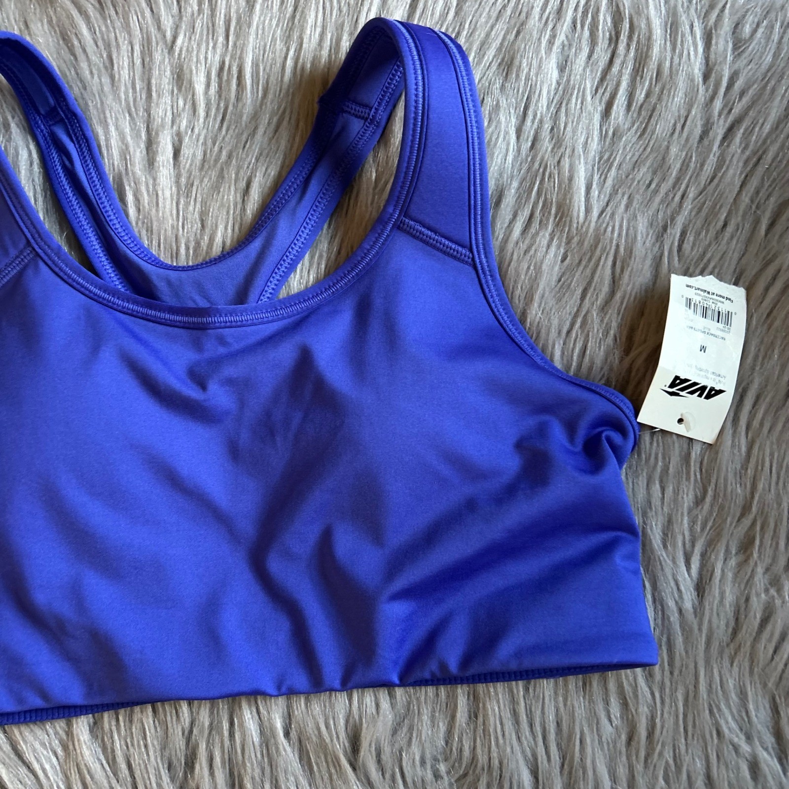 Avia Wirefree Sports Bra Women’s Size Medium Blue Racerback Medium Support