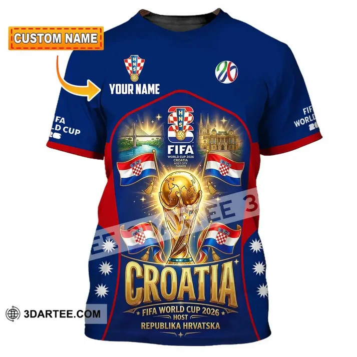 Unisex 3D Shirt – Custom Croatia World Cup 2026 Shirt VK13805