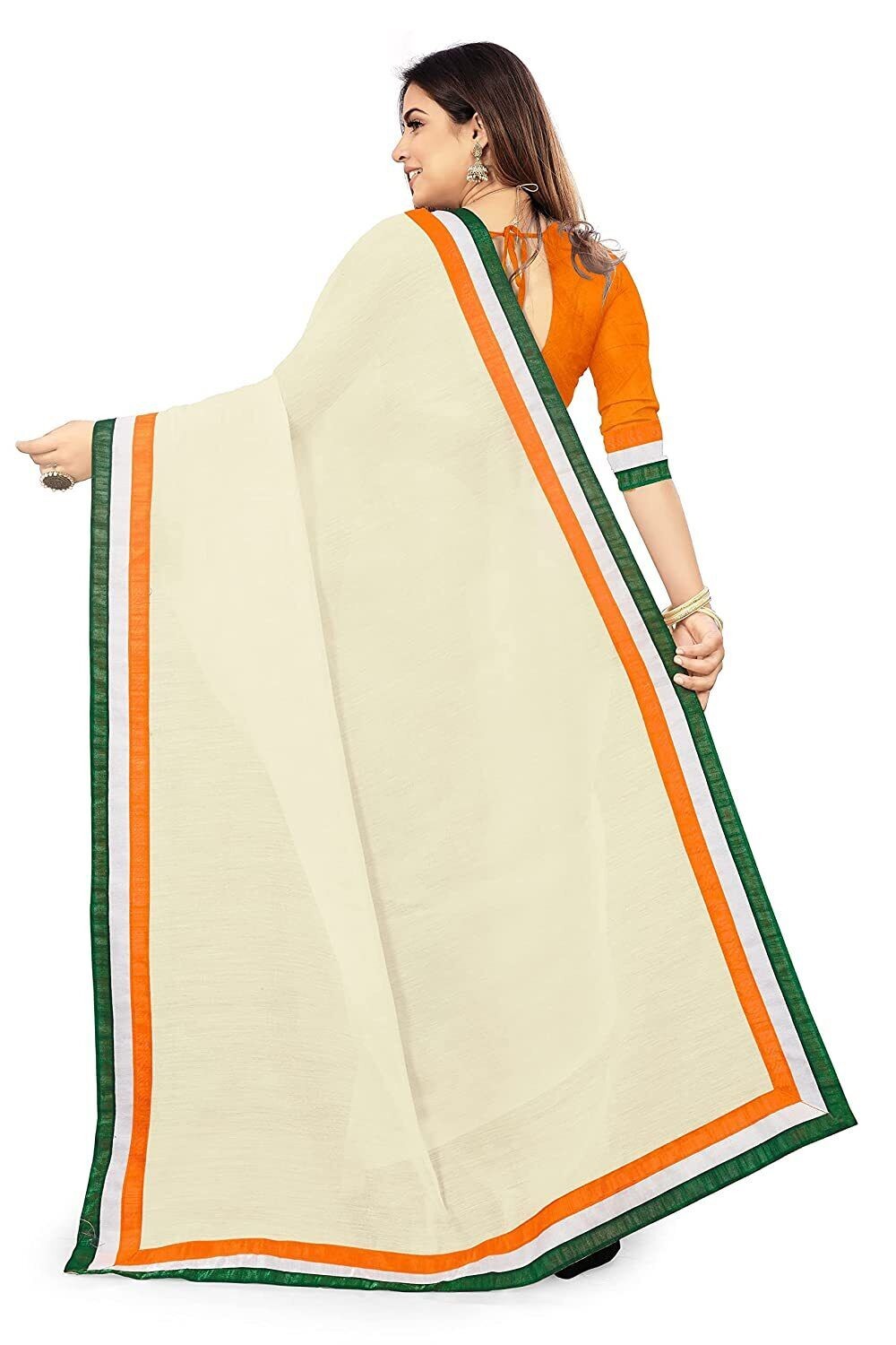 women Saree For Most Trendy Chanderi Cotton Fabric Saree With Blouse