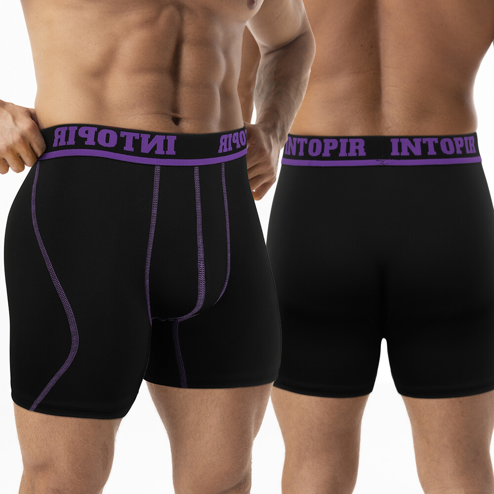 5PCS Anti-Chafing Mens Boxer Briefs Shorts Long Legs Underpants Trunks Underwear