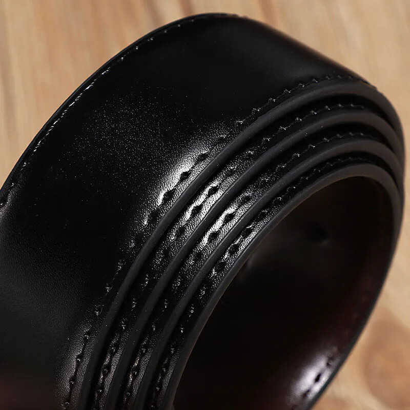 2.8/3.0/3.3/3.5/3.8cm Double-sided Genuine Leather Belt No Buckle Cowskin Belt