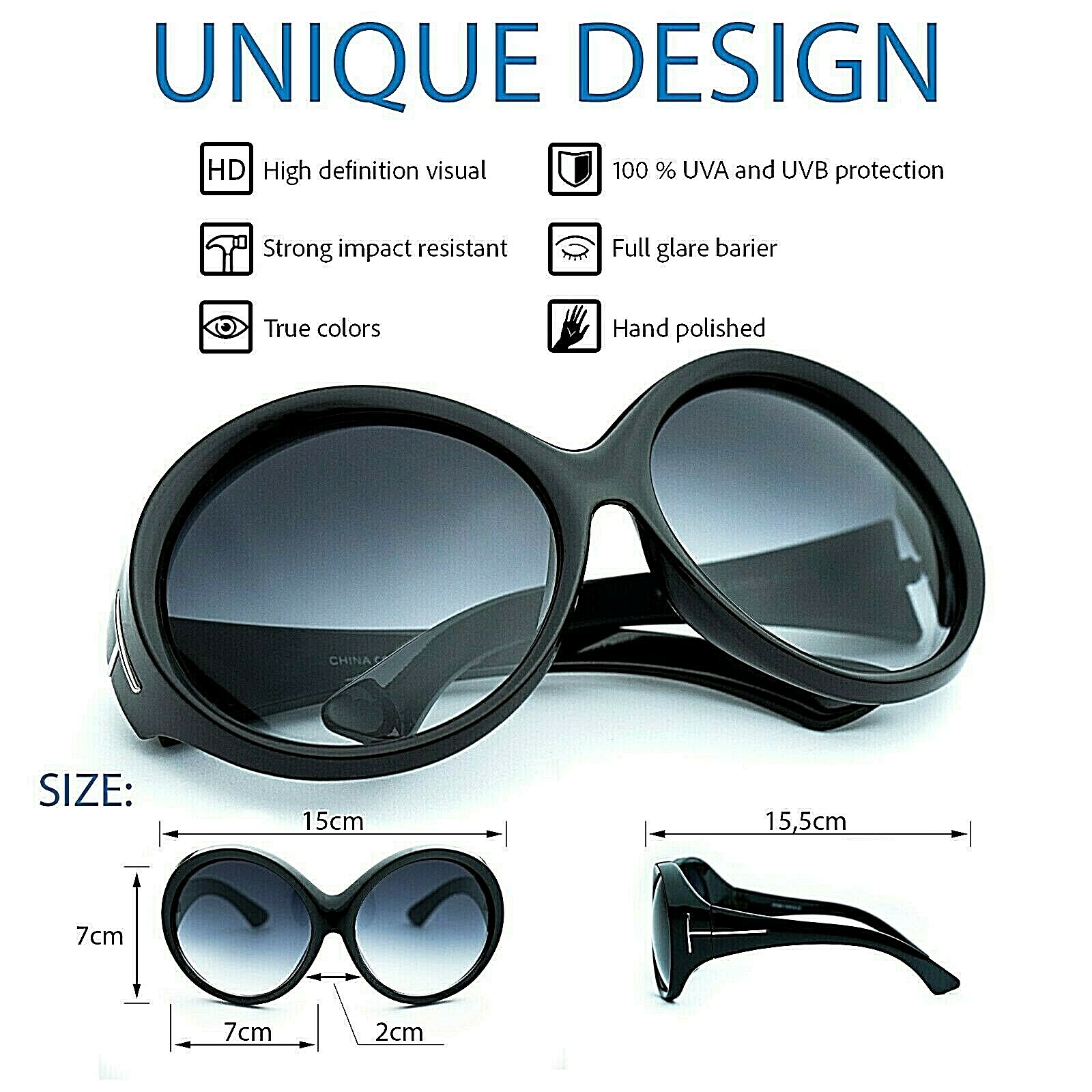VINTAGE XXL OVERSIZED “ALI” Women Sunglasses SUPER HUGE ROUND GAFAS Shadz UV400
