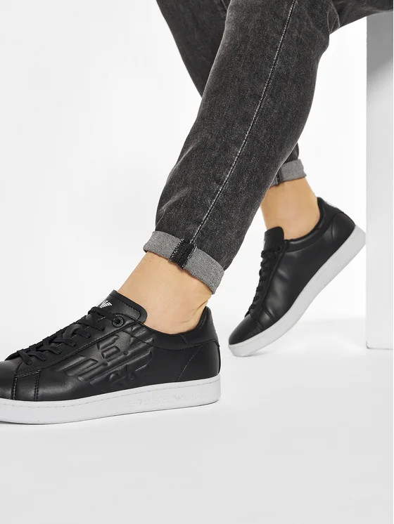 EA7 EMPORIO ARMANI Men’s casual shoes sneakers Sizes 7.5-10 AUTHENTIC NEW Black