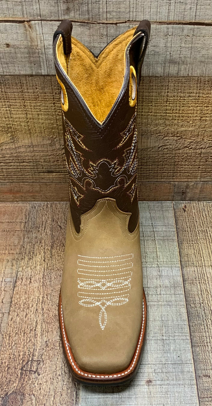 Women’s Western Rodeo Cowgirl Boots Genuine Leather Square Toe Botas Vaqueras