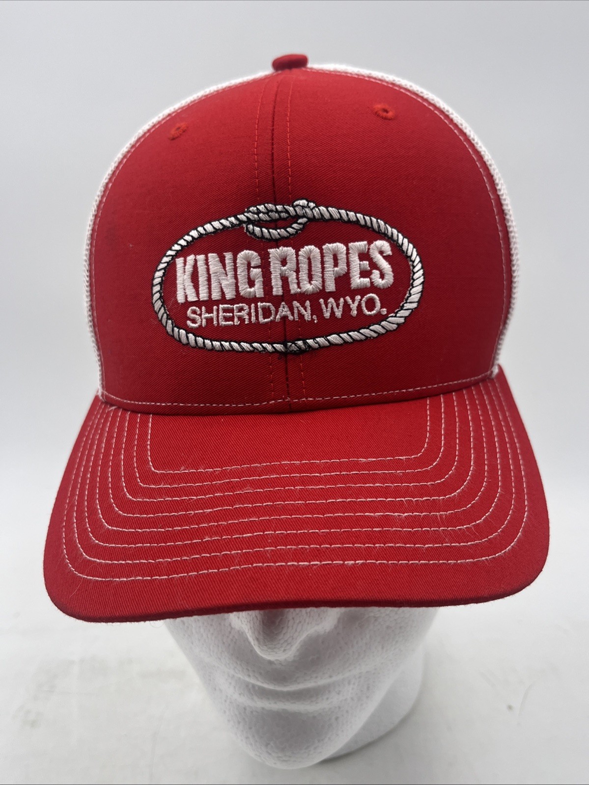 King Ropes Sheridan WY Richardson 112 Trucker Snapback Hat w/Bulldog Logo