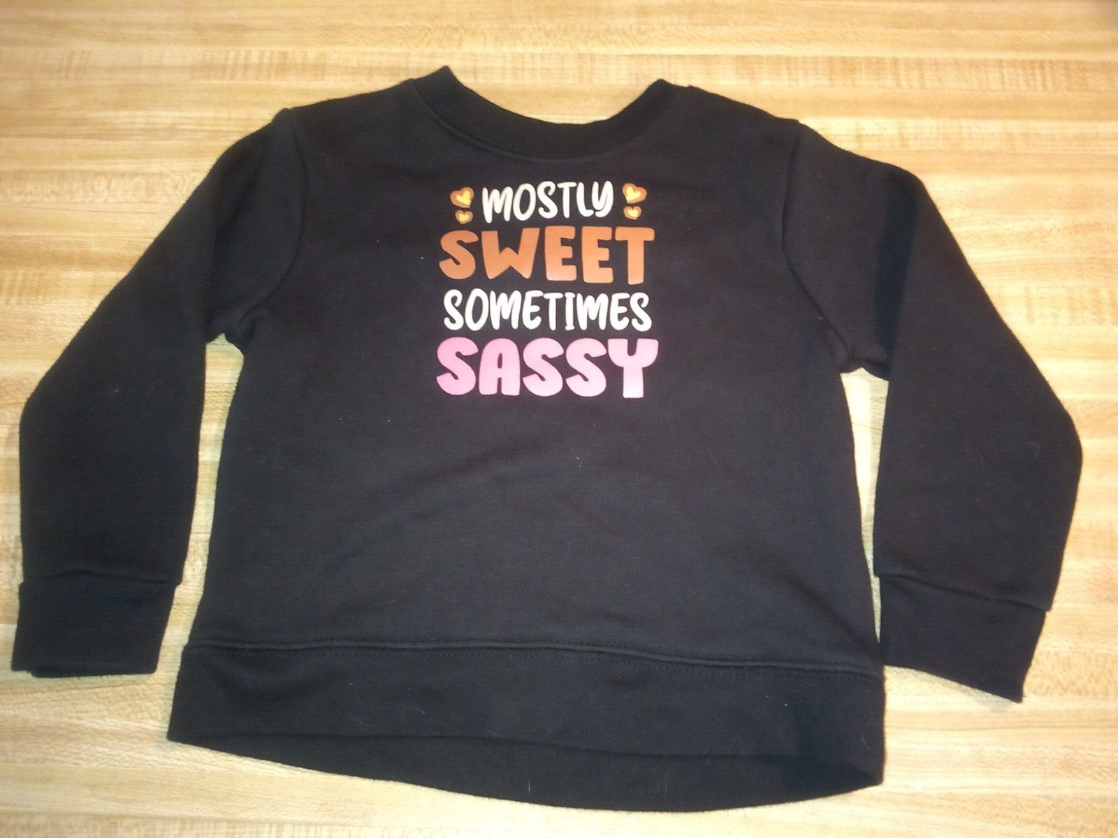 Garanimals Baby Girl Size 24 Months Cotton Blend Black Mostly Sweet Sweatshirt