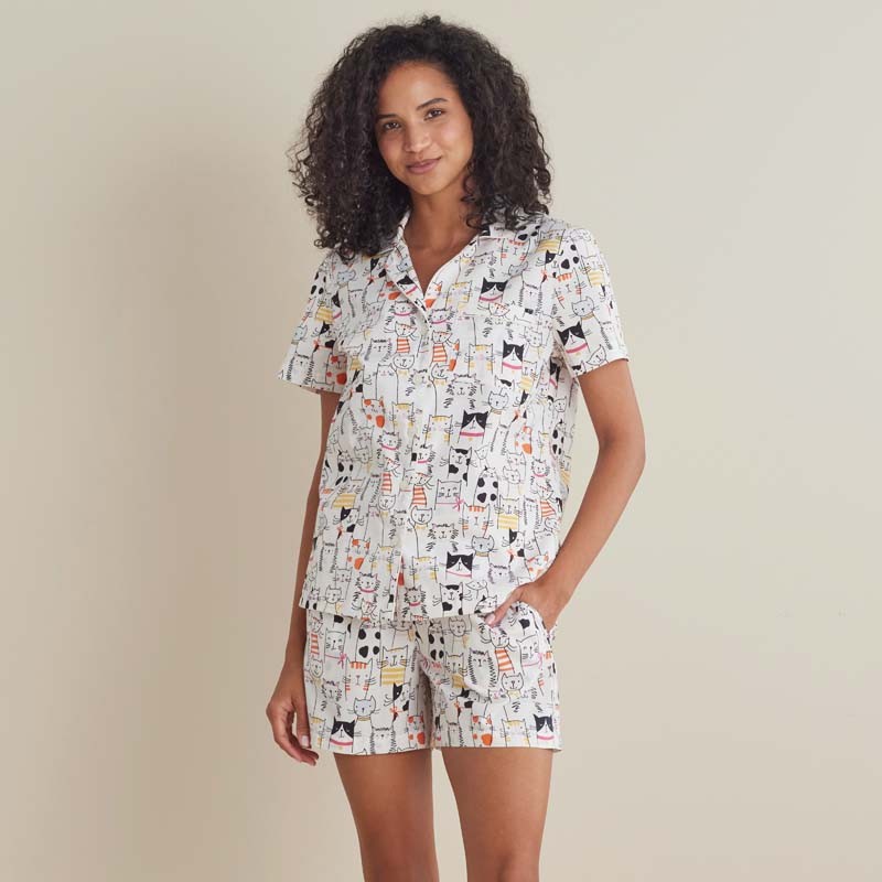 Printed Poplin Women’s Shorts Set