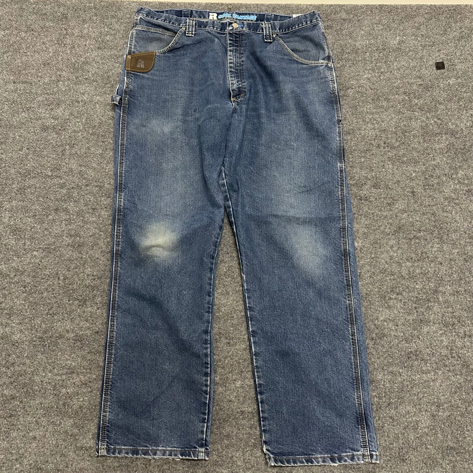 Wrangler Carpenter Jeans Mens Size 40×32 Blue Riggs Cool Vantage Workwear