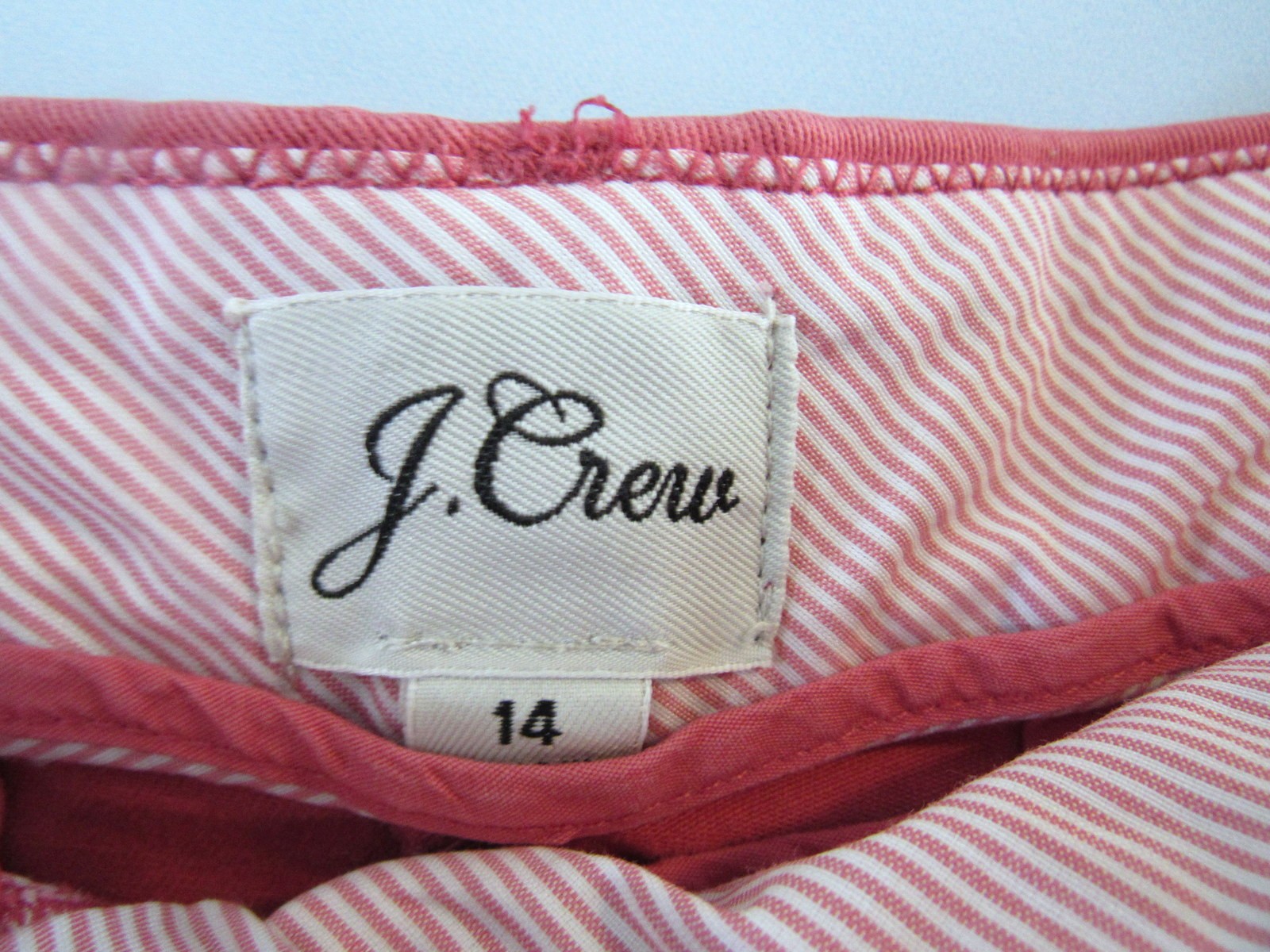 J.CREW Size 14 Off-Red 4-in Inseam Twill Chino Shorts