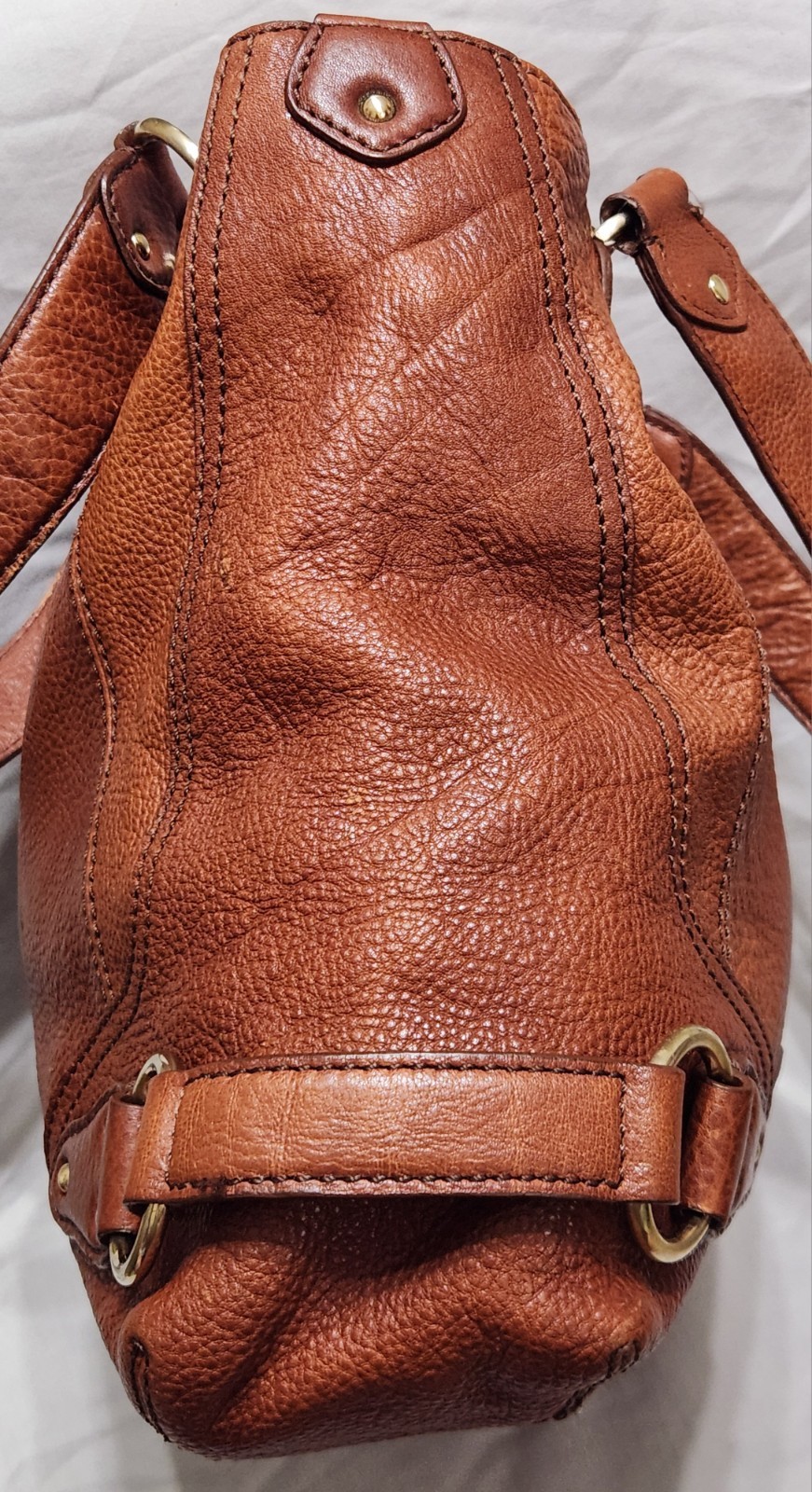 Vintage Michael Kors Astor Lg Leather Tote Bag FLAWED Rugged Work Shoulder Purse