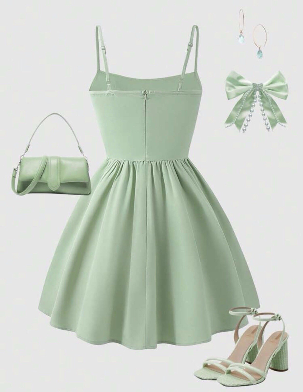 Girls Dress Size 13 Years Light Green Sleeveless New Without Tags