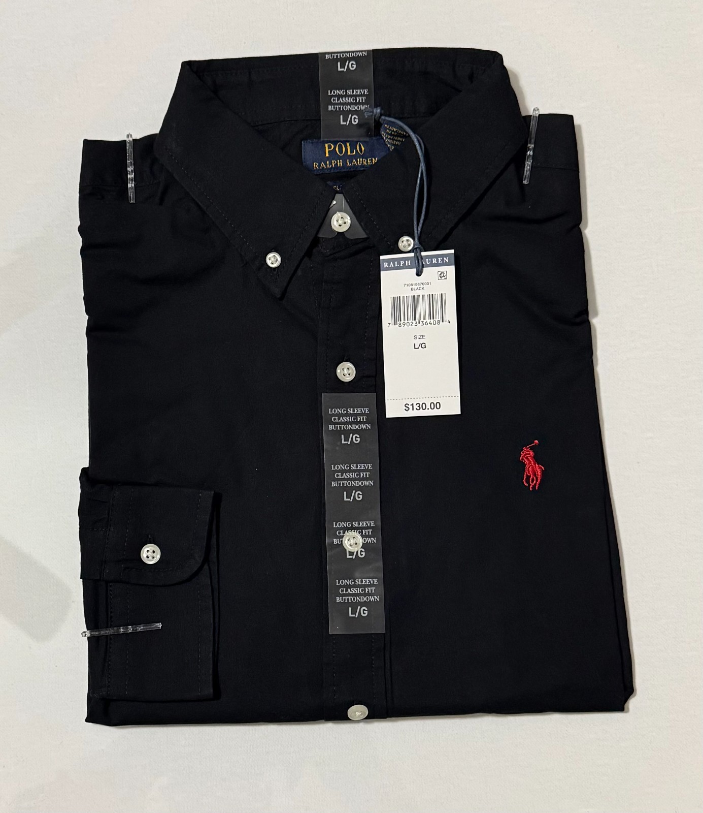 Polo Ralph Lauren Classic Fit Oxford Shirt – Black – Brand New Retail $130