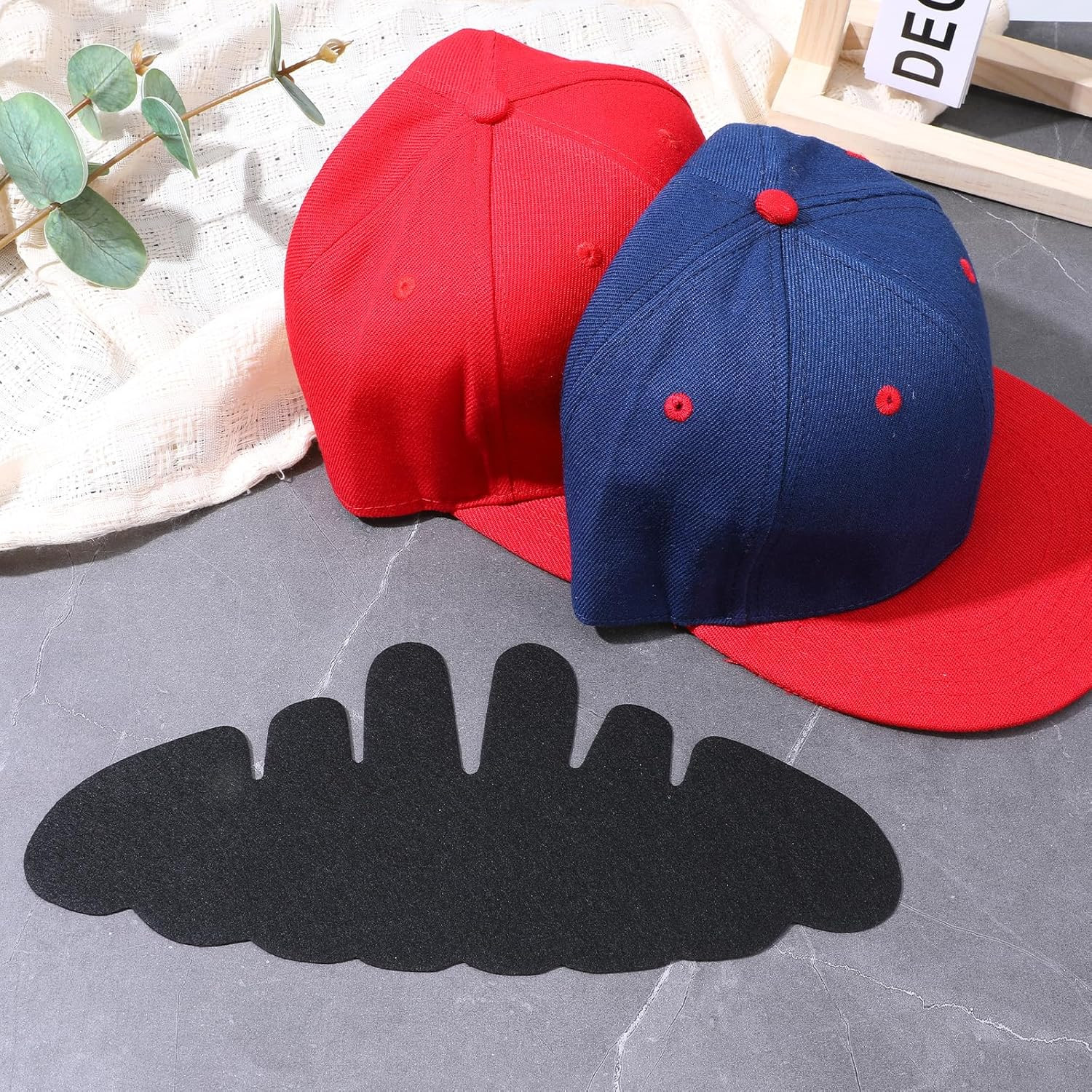 10Pcs Baseball Caps Inserts, Washable Hat Felt Shapers Hat Sweat Liner Cap Inser