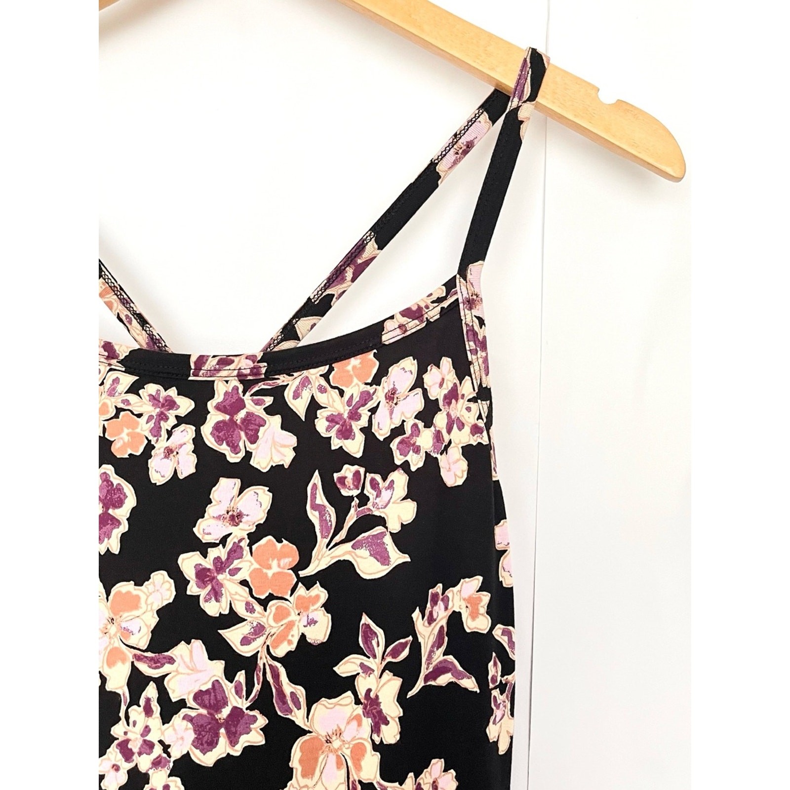 Pact Organic Fit & Flare Midi Dress Floral Pockets Size Large Multicolor Posies