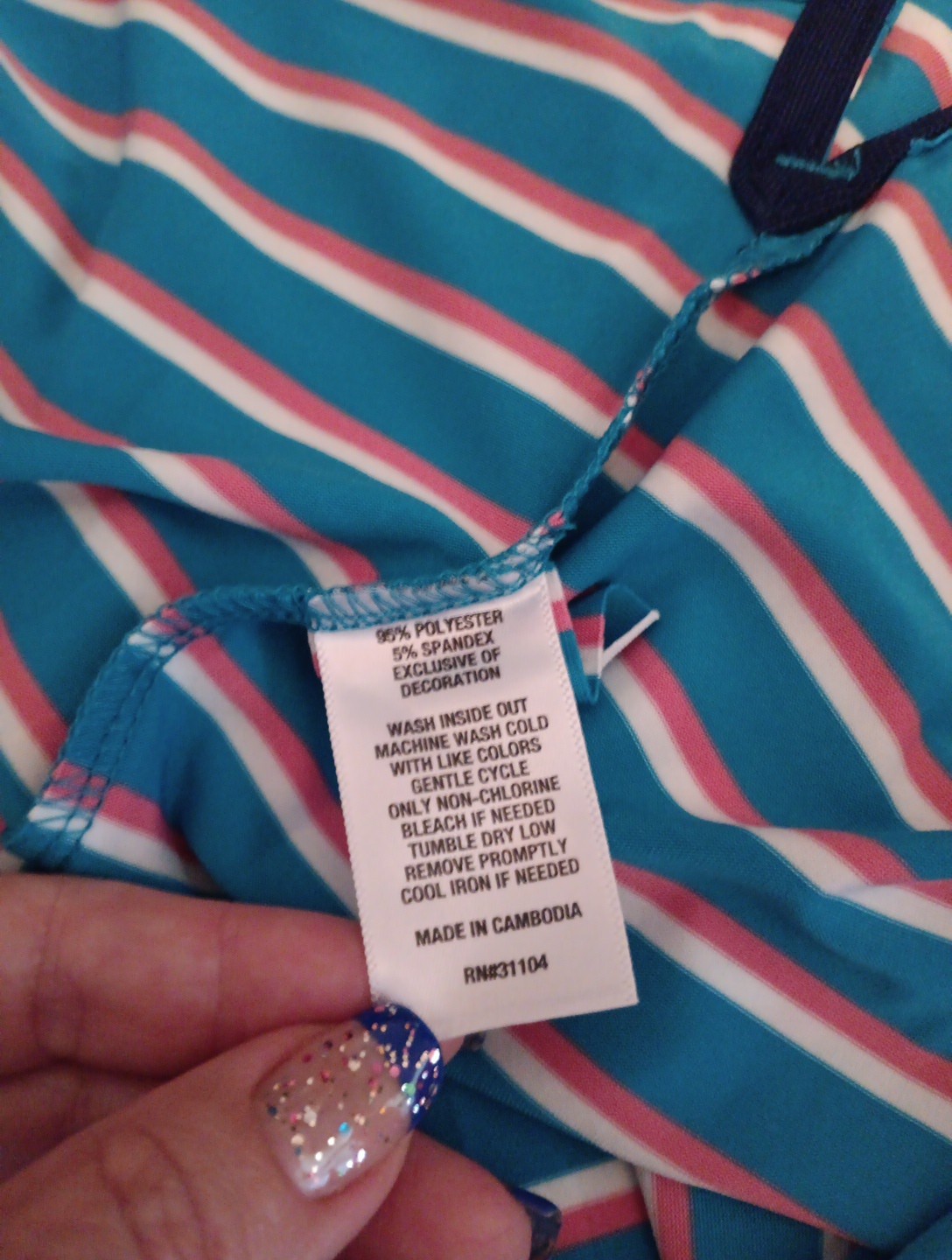 Crown And Ivy Mens Short Sleeve Performance Polo Shirt Striped XL NWT