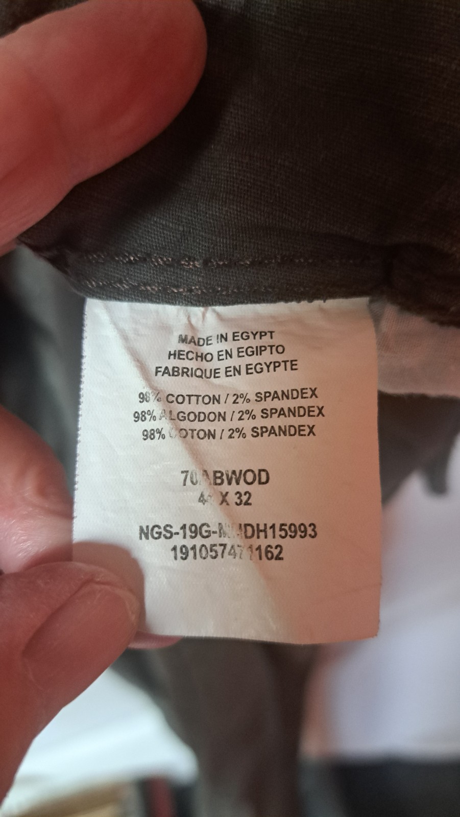 Wrangler Men’s Cargo Pants 44×32 Charcoal Gray *See Description