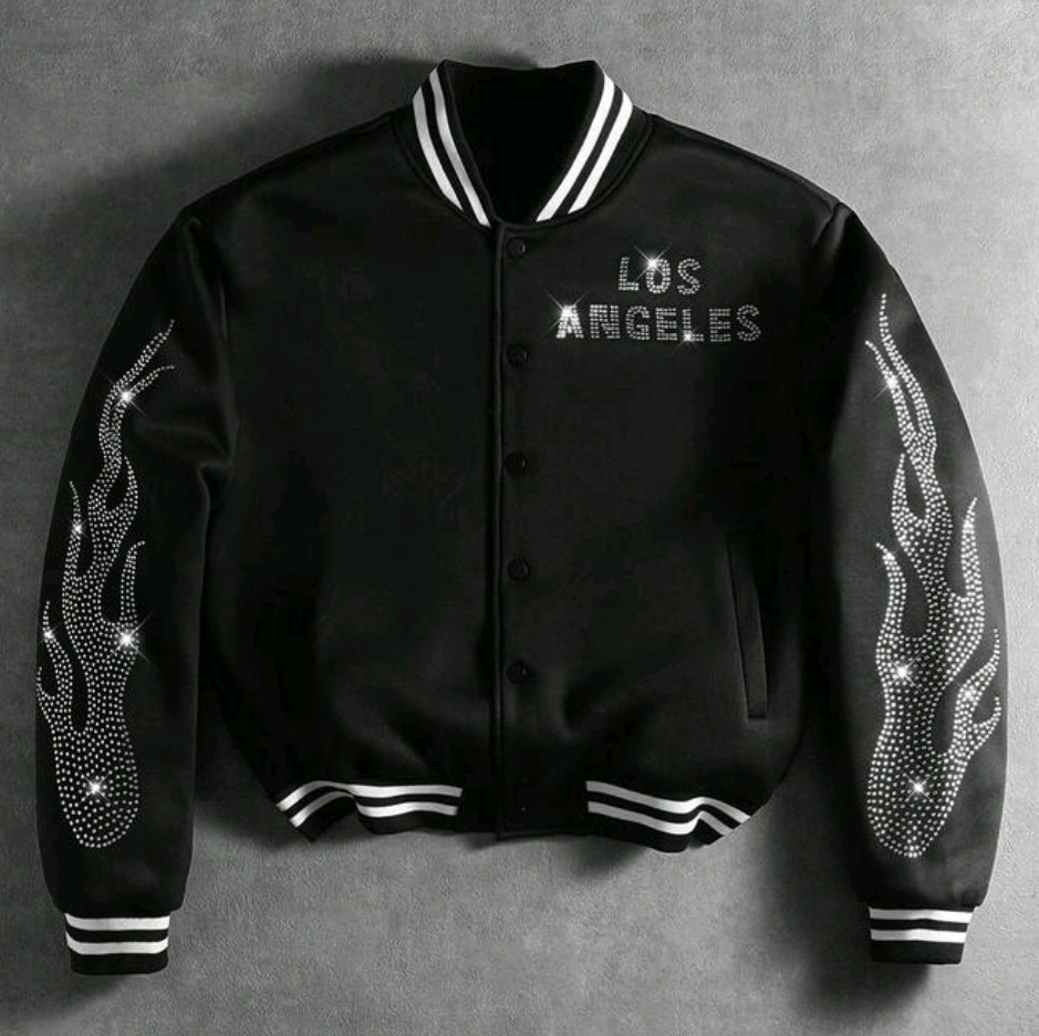 New Men Luxury Diamond Rhinestones Coat High Quality Black Jacket