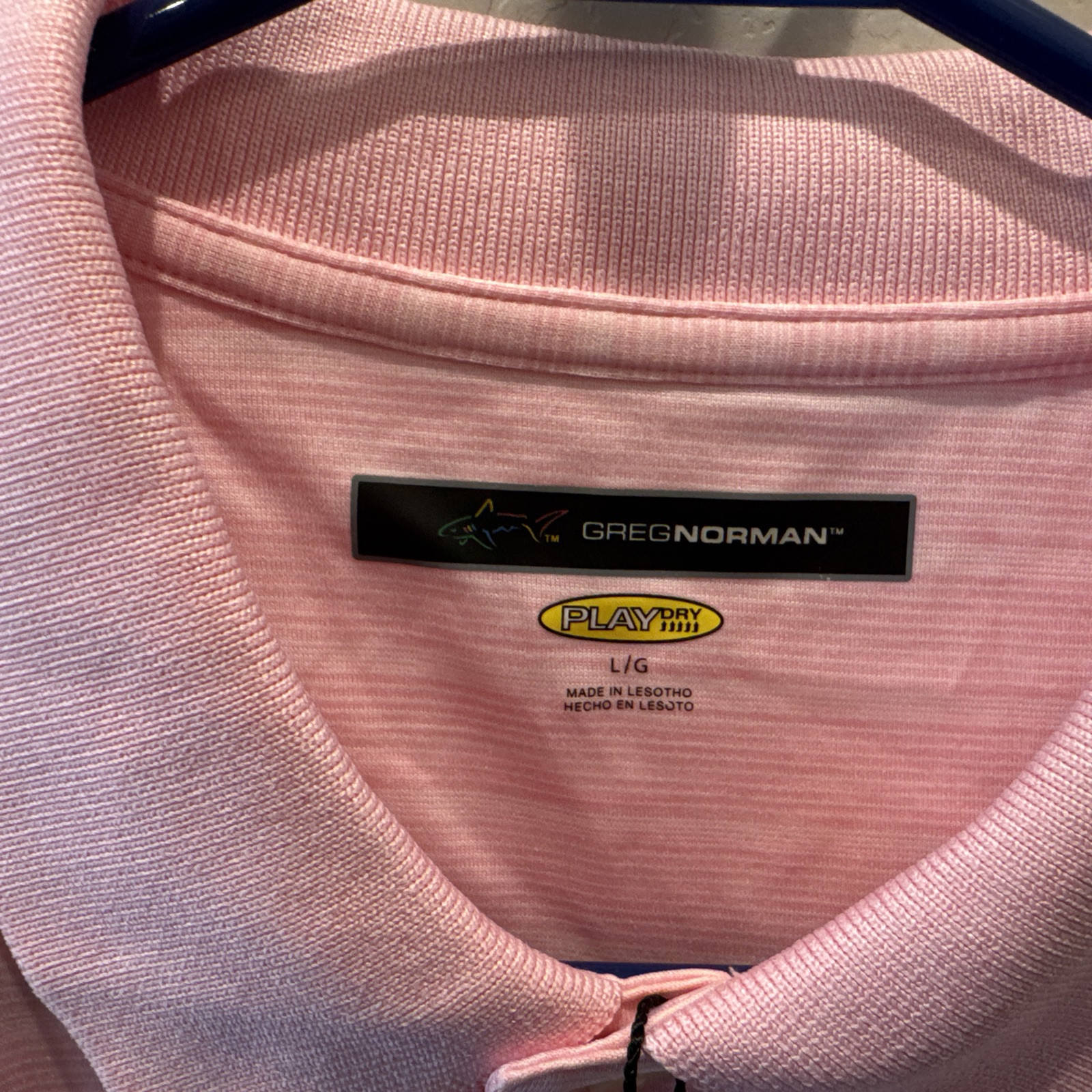 Greg Norman Play Dry Polo – Pink , Large Golf Shirt NWT