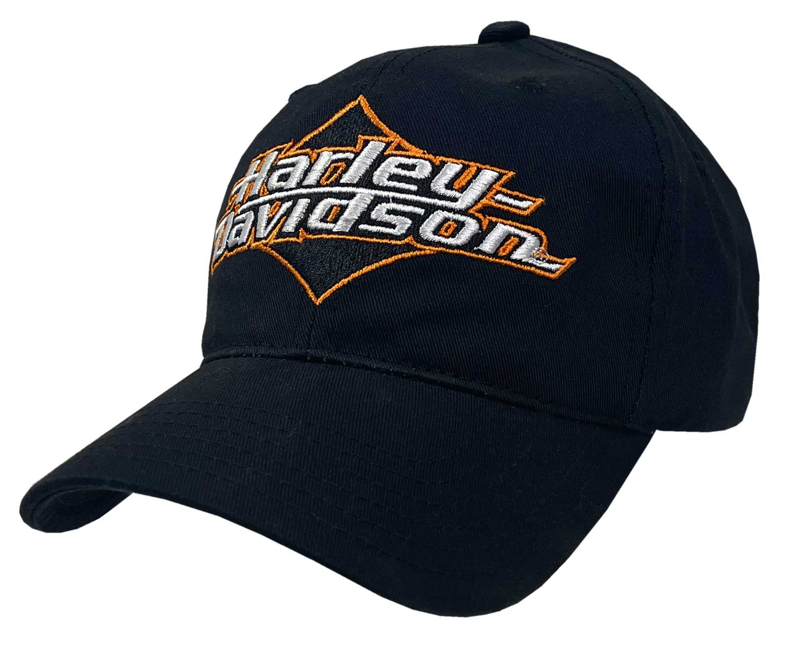 Harley-Davidson Men’s Embroidered H-D Curved Bill Adjustable Baseball Cap- Black