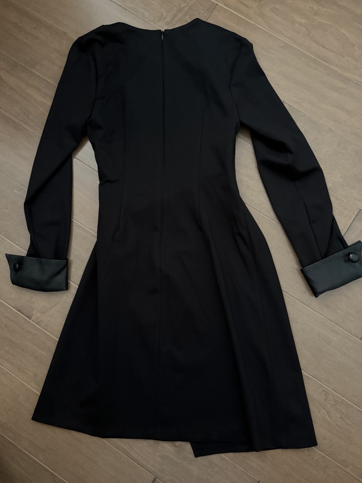 KG’s House of Fashion Ponte Di Roma Dress Black Flattering Waist Slimming sz 8 M