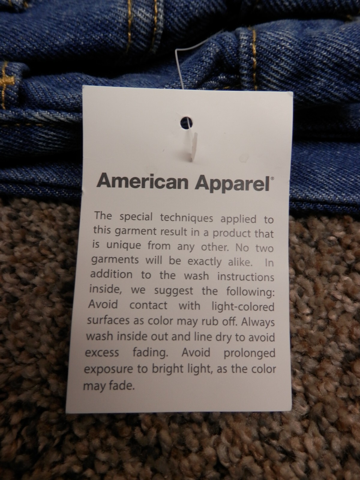 AMERICAN APPAREL LADIES HI-WAIST JEANS MEDIUM WASH 100% COTTON CHOICE OF SIZE