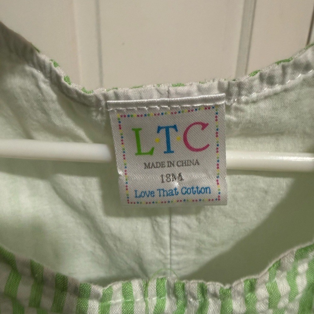 18 Month “Jameson” Monogrammed Jon Jon Outfit Embroidered Shortalls Fishing