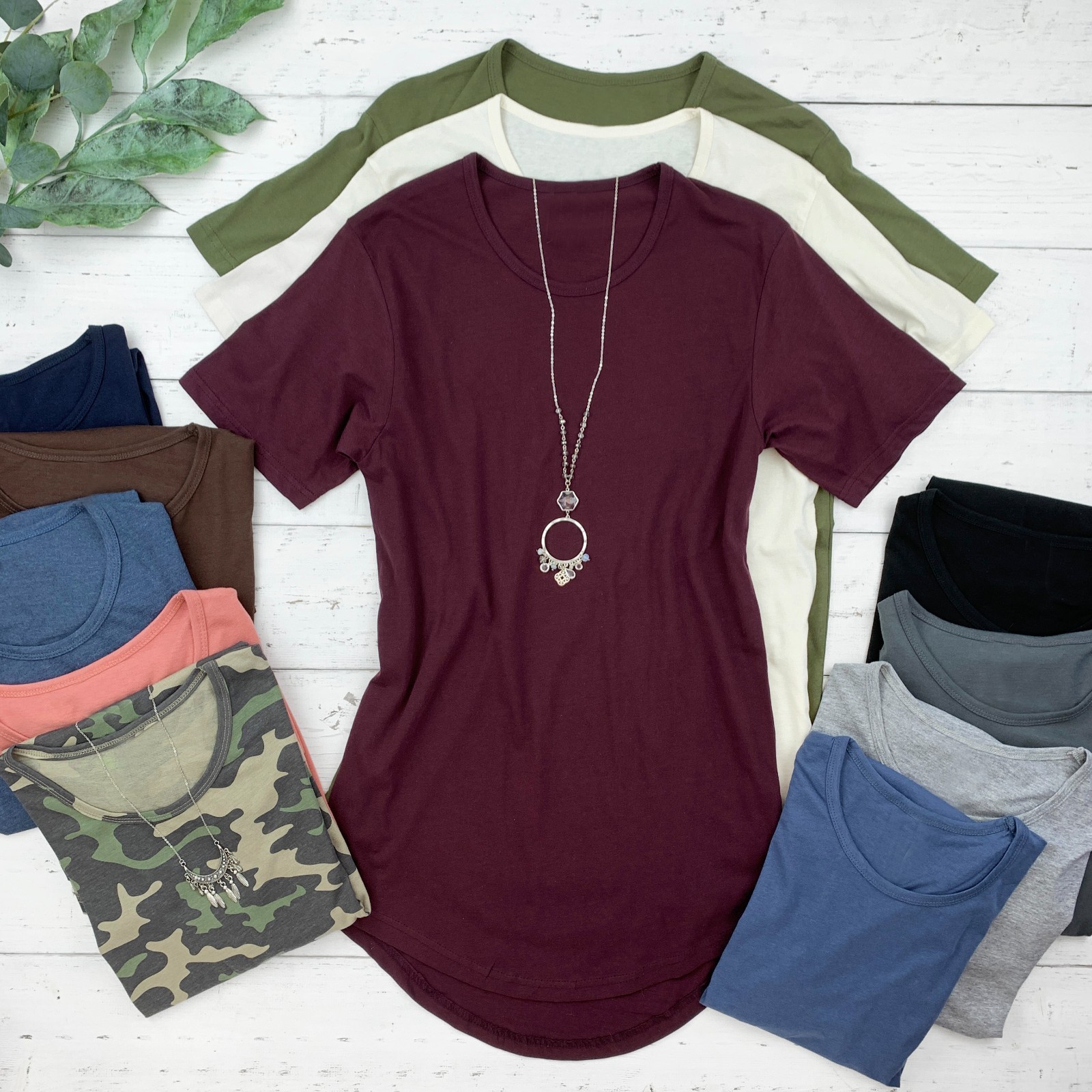 Womens Extra Long T-Shirt Tee | Cotton & Cotton Blend | Small – 2x