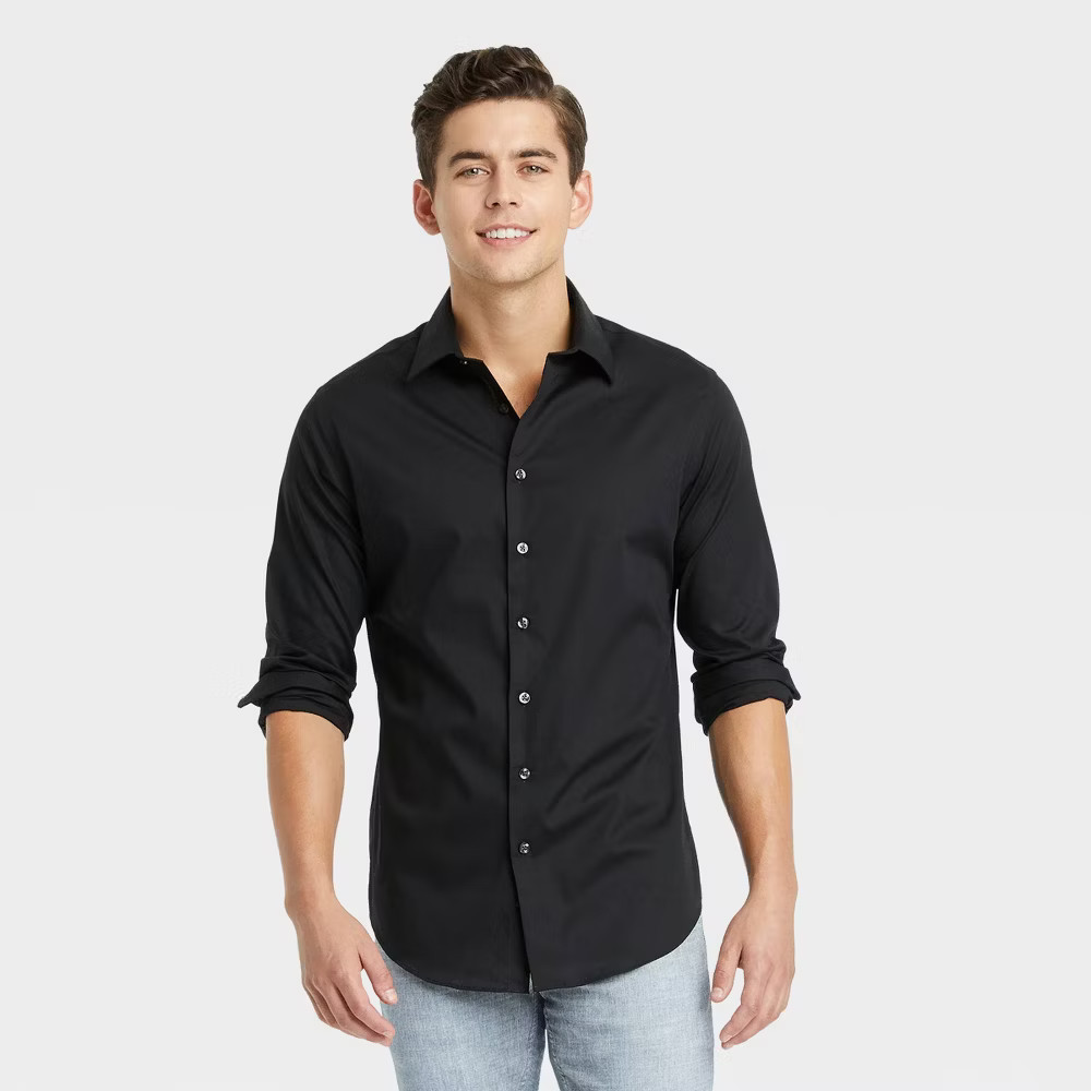 Men’s Performance Dress Long Sleeve Button-Down Shirt – Goodfellow & Co